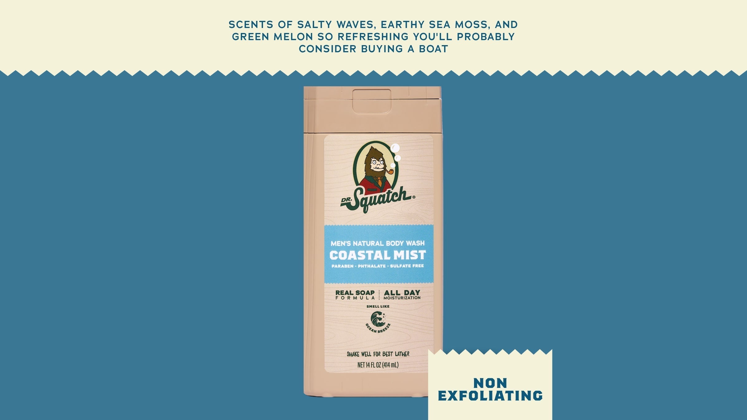 14 oz Coastal Mist Body Wash - Clean Outdoor Bar