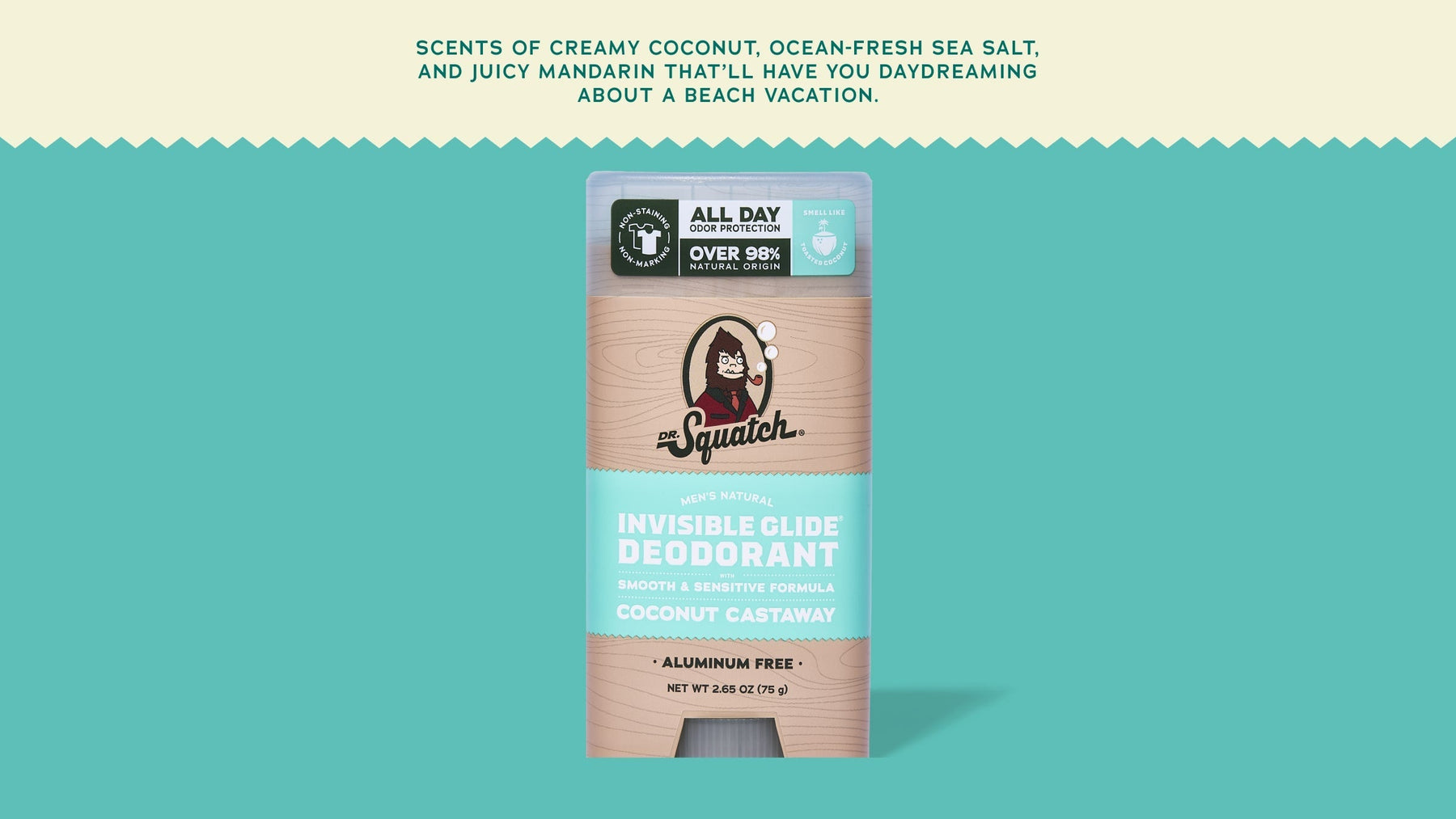 Coconut Castaway Invisible Glide Deodorant - Simple Outdoor Fresh