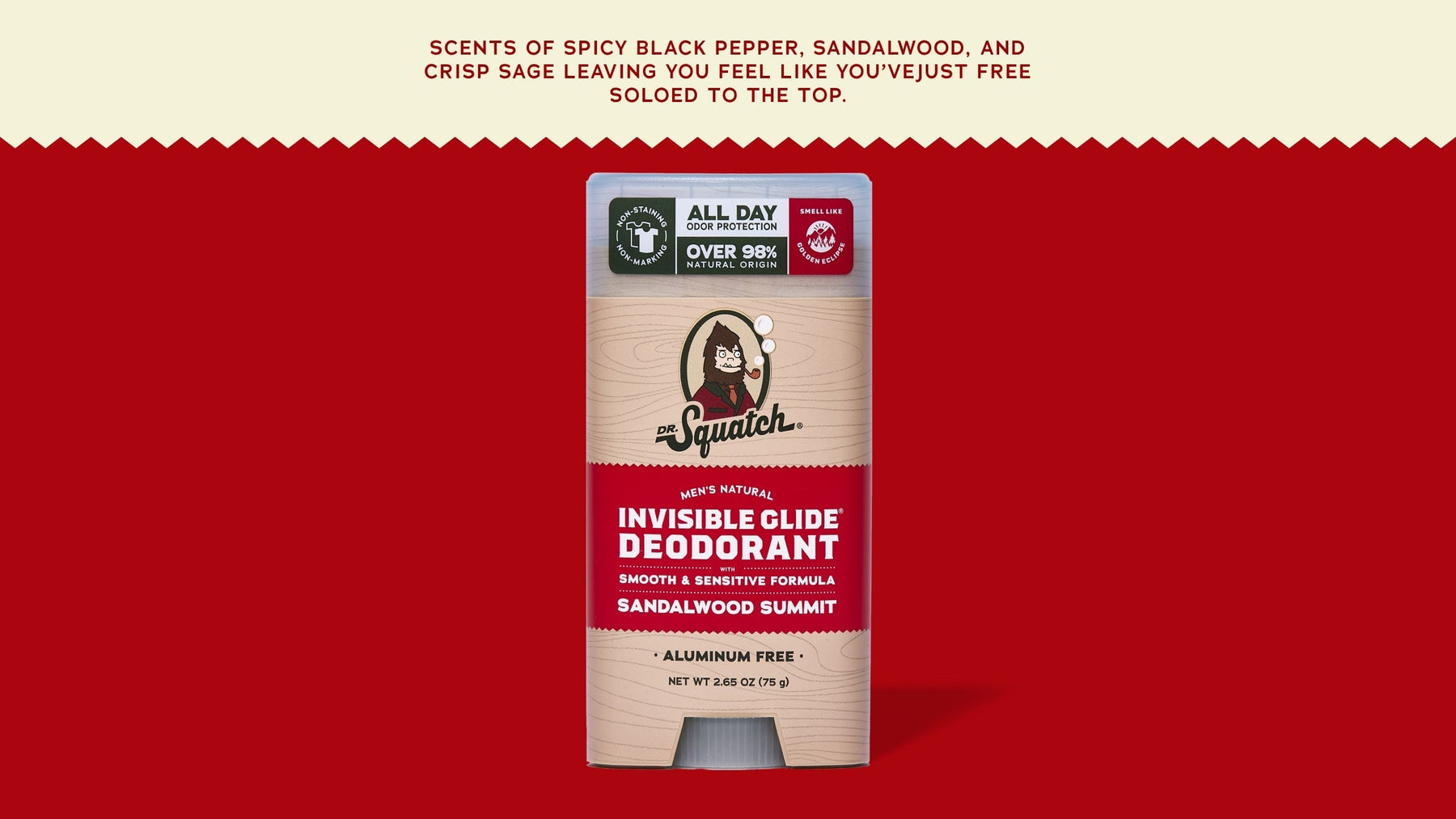 Sandalwood Summit Invisible Glide Deodorant - Travel Active Routine