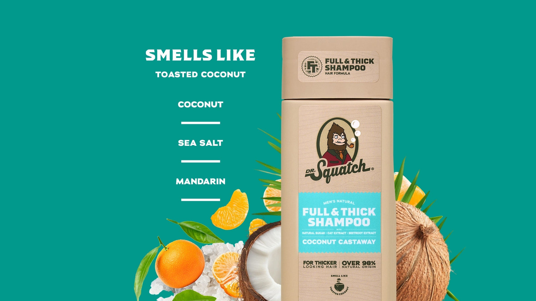 Dr. Squatch Hair Care Kit + Free Scalp Scrubber | Full & Thick Shampoo | Moisturizing Conditioner | Natural Products for Men - Clean Care