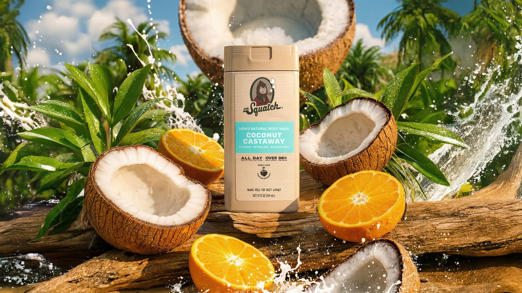 14 oz Coconut Castaway Body Wash - Simple Trail Lather
