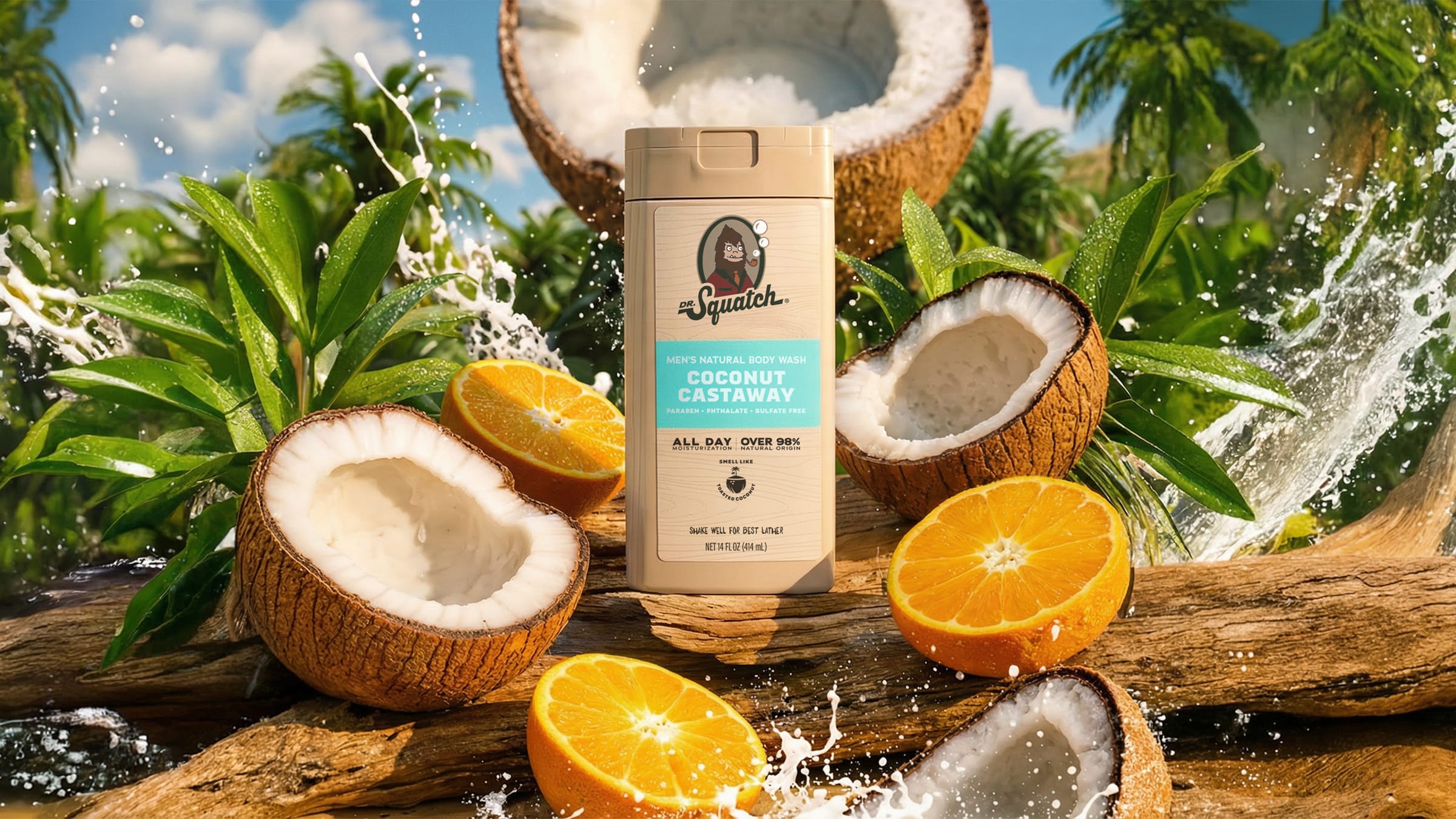 14 oz Coconut Castaway Body Wash - Simple Trail Lather