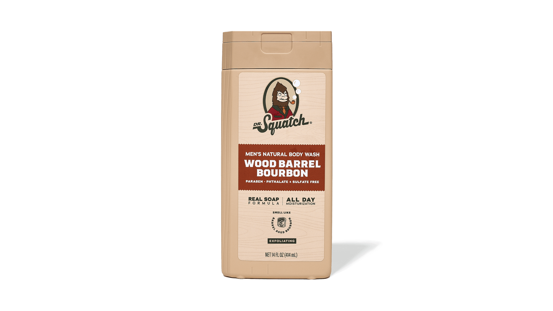 14 oz Wood Barrel Bourbon Exfoliating Body Wash - Rugged Routine